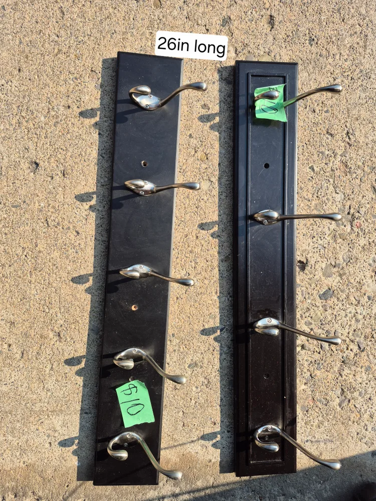 Black 26" Wall Mounted Coat Rack thumbnail