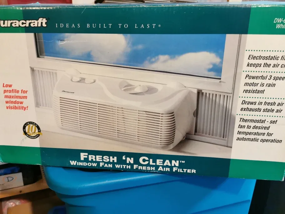 Duracraft Fresh 'n Clean Window Fan - White thumbnail