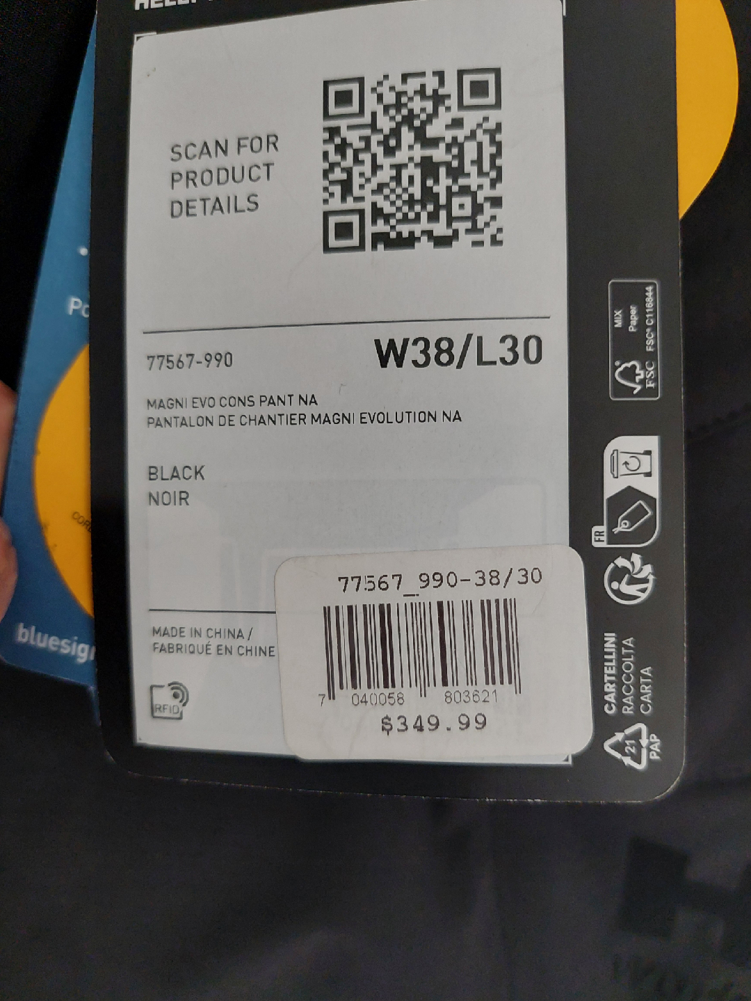 Helly Hansen Magni Evolution Construction Pants W38 L30 Black - photo 5