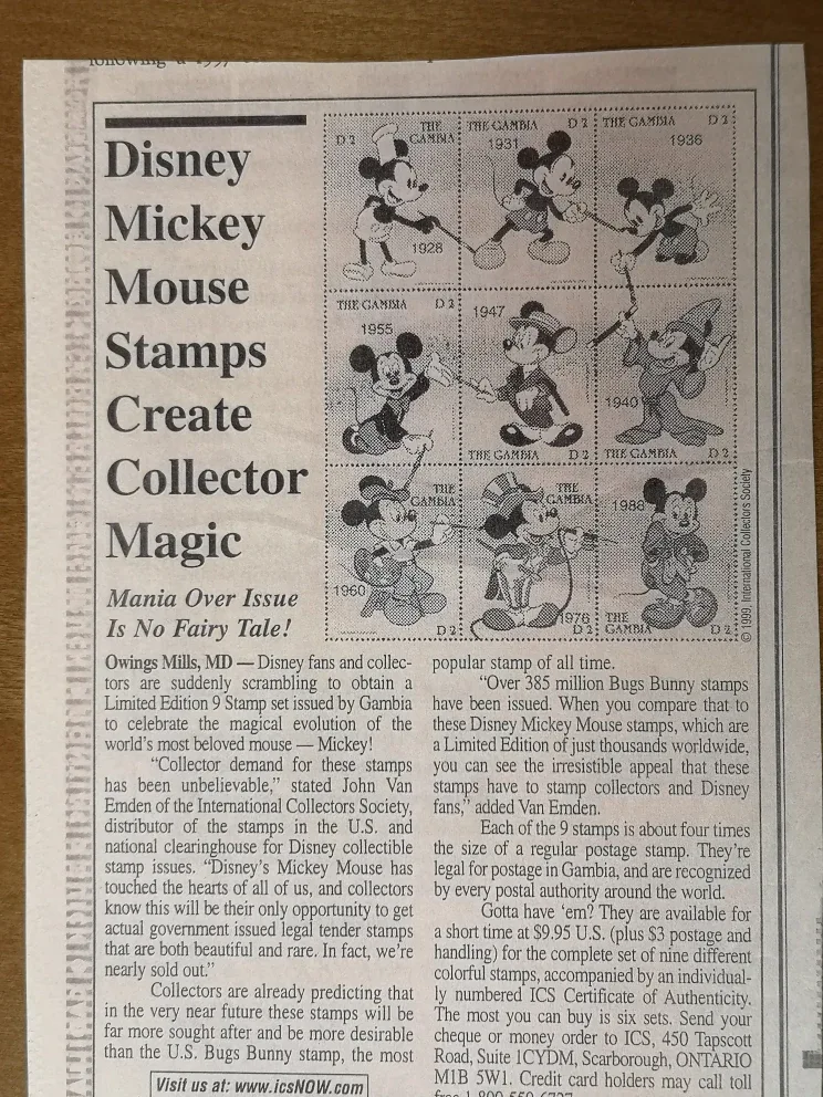 Sealed Disney's Mickey Birthday + Donald Family Stamp Package image indicator(8)