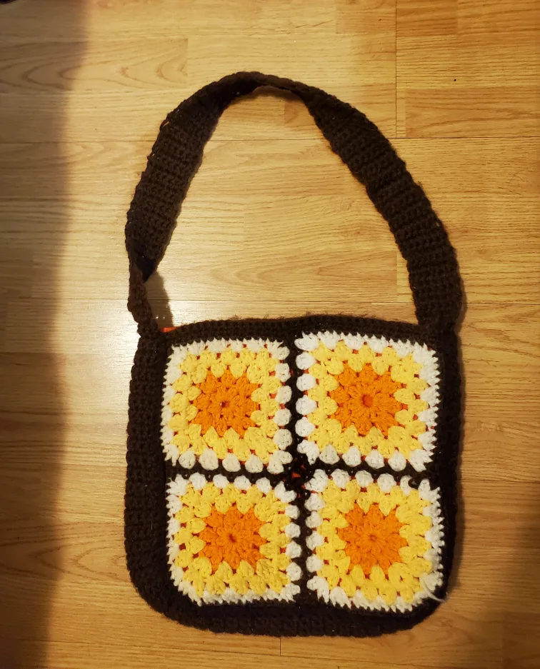 Handmade Crochet Granny Square Bag thumbnail