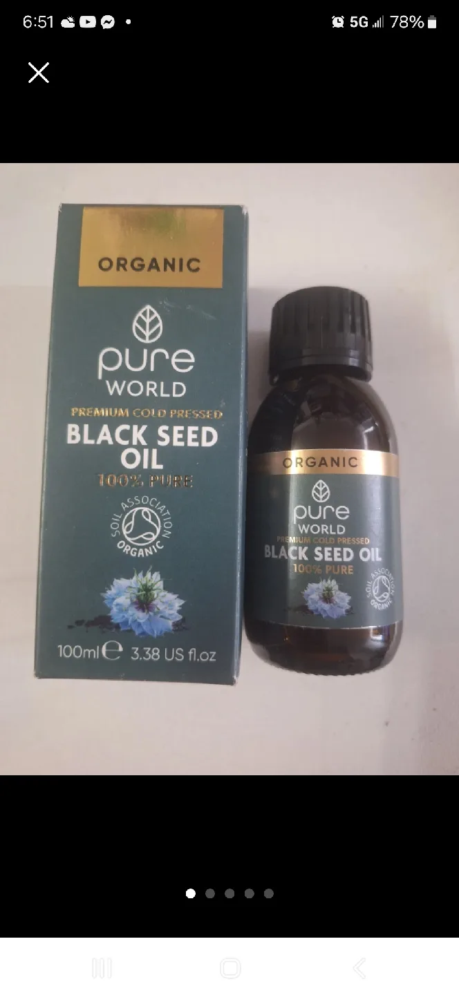 Pure World Organic Premium Cold Pressed Black Seed Oil 100ml thumbnail