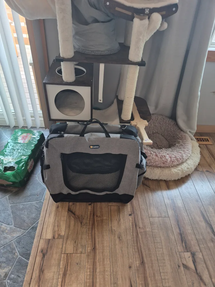 Veehoo 30 inch Folding Soft Dog Crate image indicator(2)