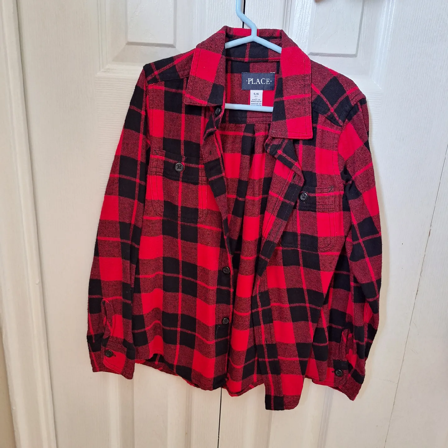 Place Red & Black Plaid Flannel Shirt - Size 5/6 thumbnail