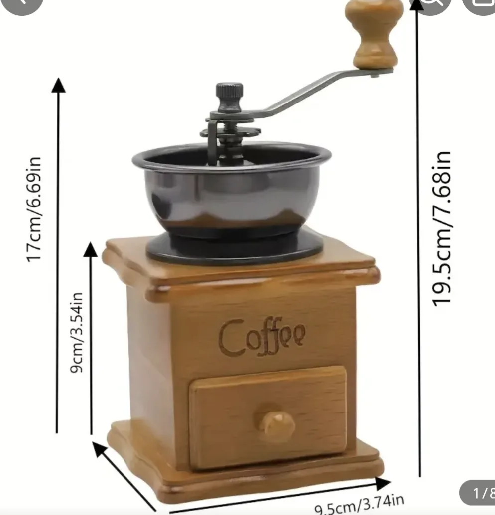 Manual Coffee Grinder - Wooden Mill image indicator(3)