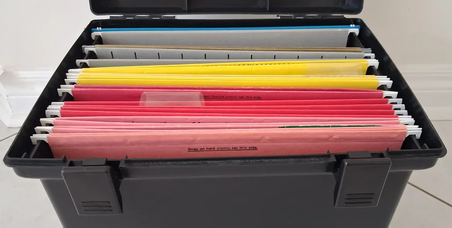 Black Plastic File Storage Box image indicator(4)