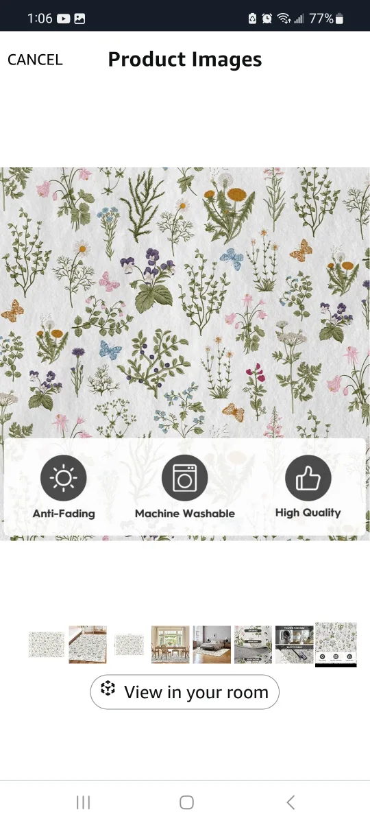 New Artoid Mode Wildflower Area Rug 5x7 brand new in packing image indicator(4)