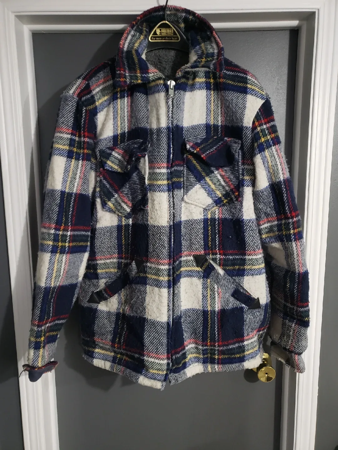 Vintage Plaid Wool Blend Jacket (Size medium) thumbnail