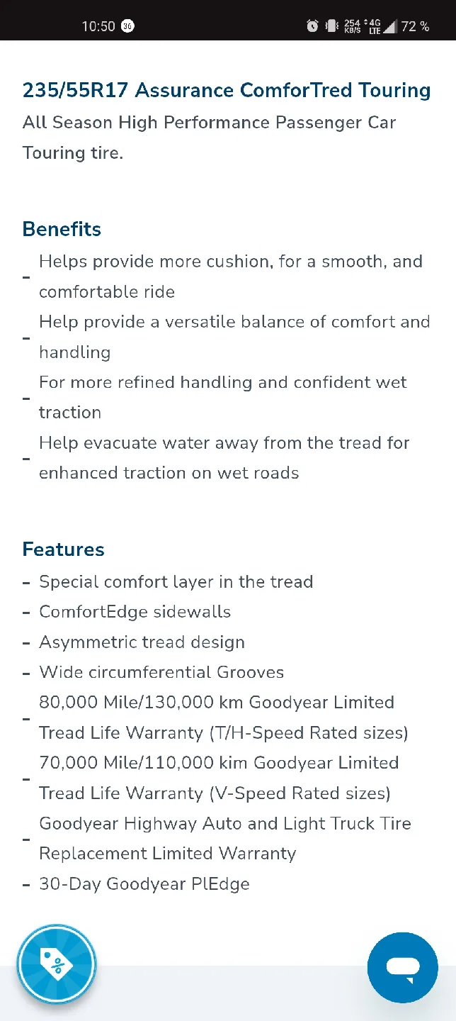 Goodyear Assurance Tires 235/55R17 99H All seasons image indicator(3)