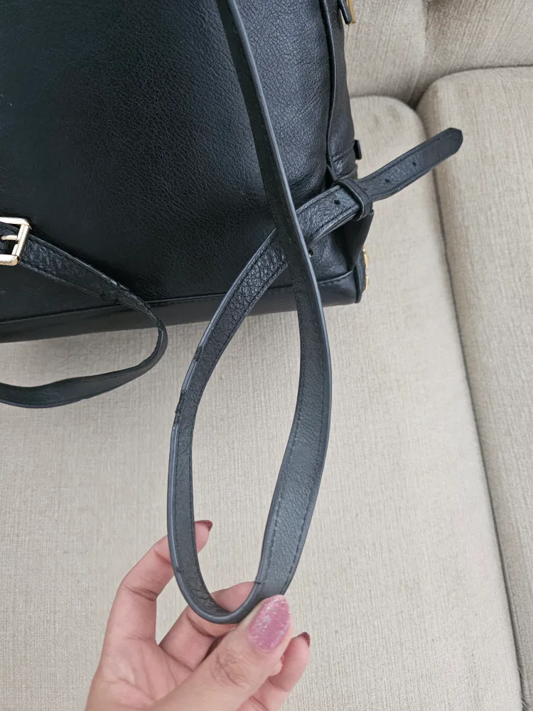 Authentic Michael Kors Black Backpack image indicator(4)