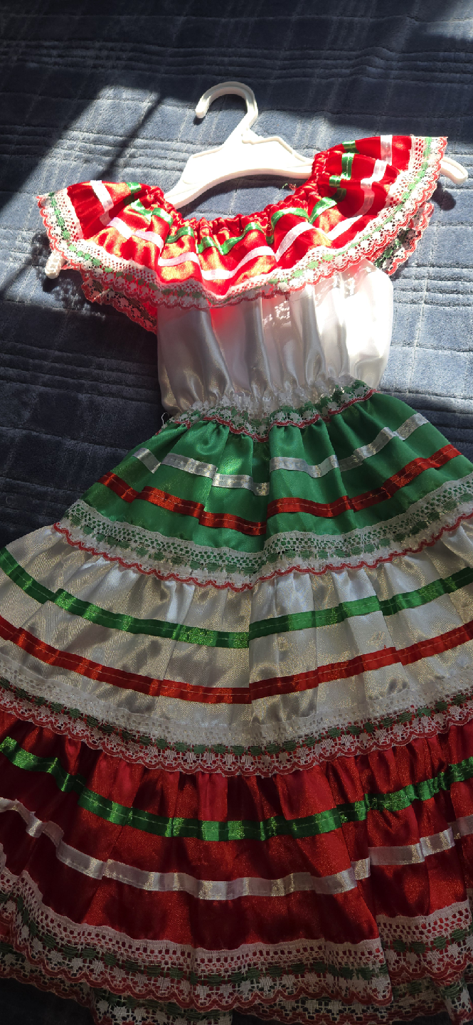 Mexican Dress - Red, White, Green - photo 2
