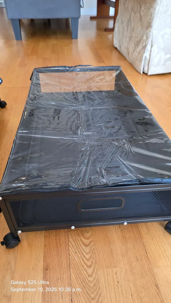 Black Under Bed Storage Bins with Wheels thumbnail