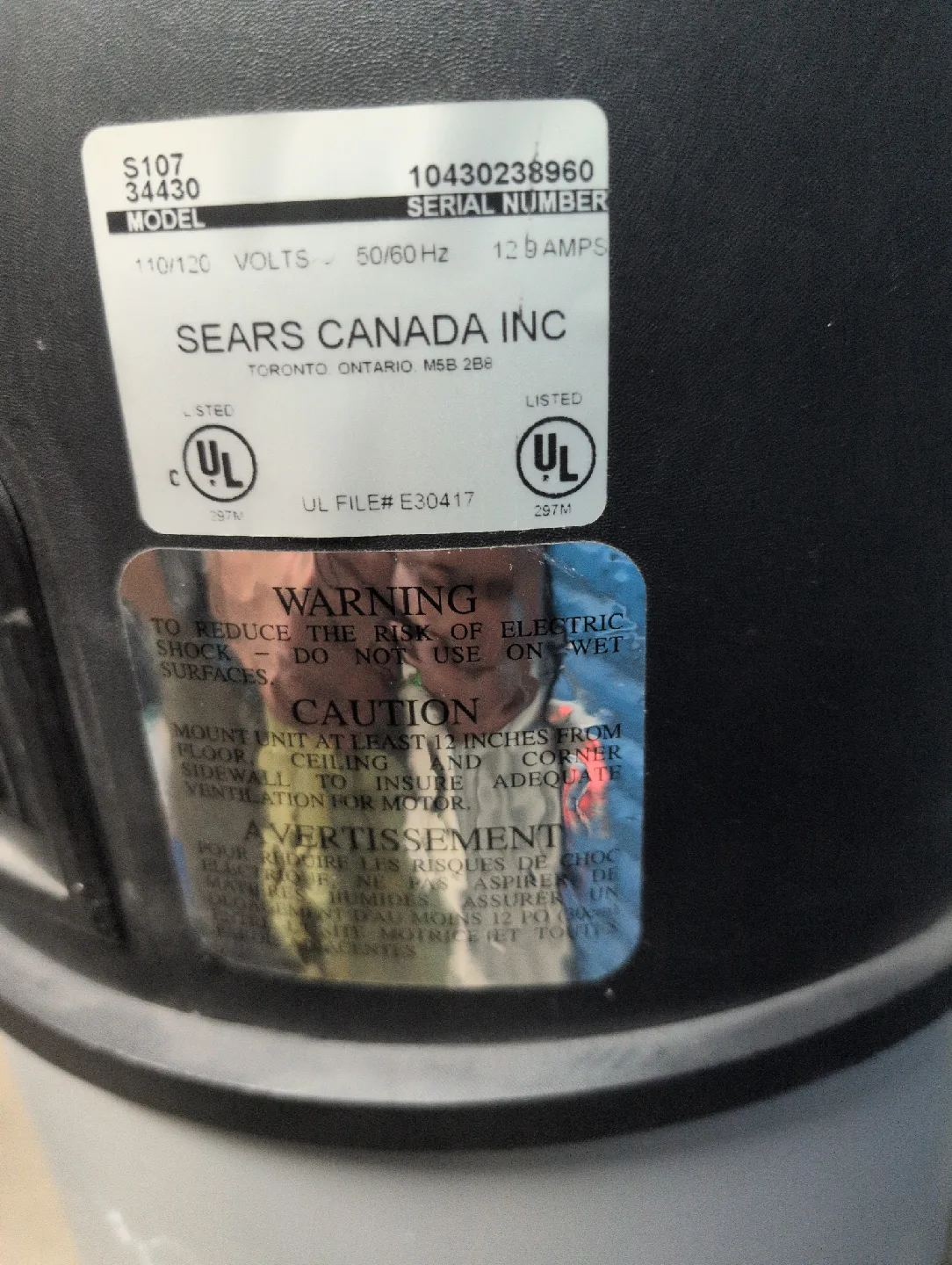 Kenmore Central Vacuum Aspirateur Central image indicator(5)