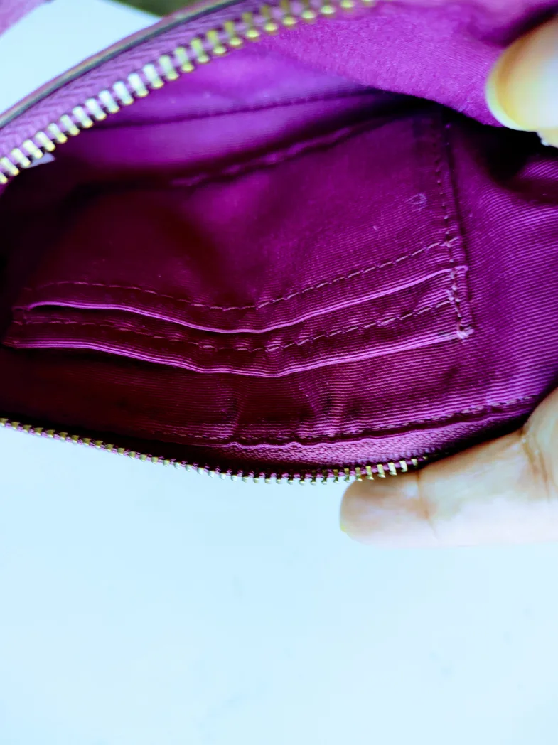 Vintage Coach Burgundy Leather Wristlet image indicator(6)