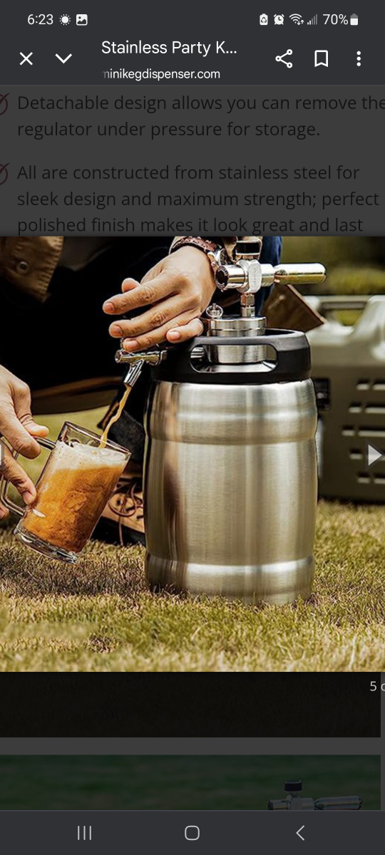 Stainless Steel Party Kegger Beer Dispenser 5L new
