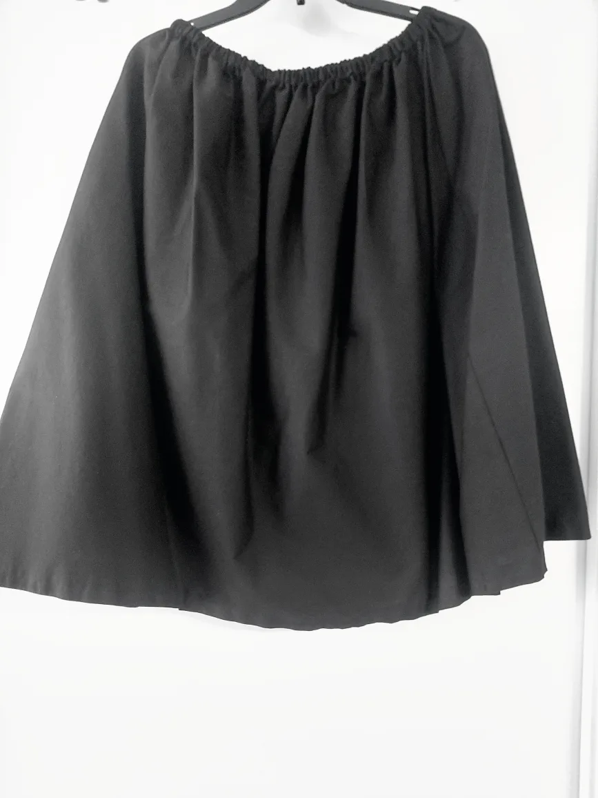 Black Elastic Waist Skirt - Flexible Size thumbnail