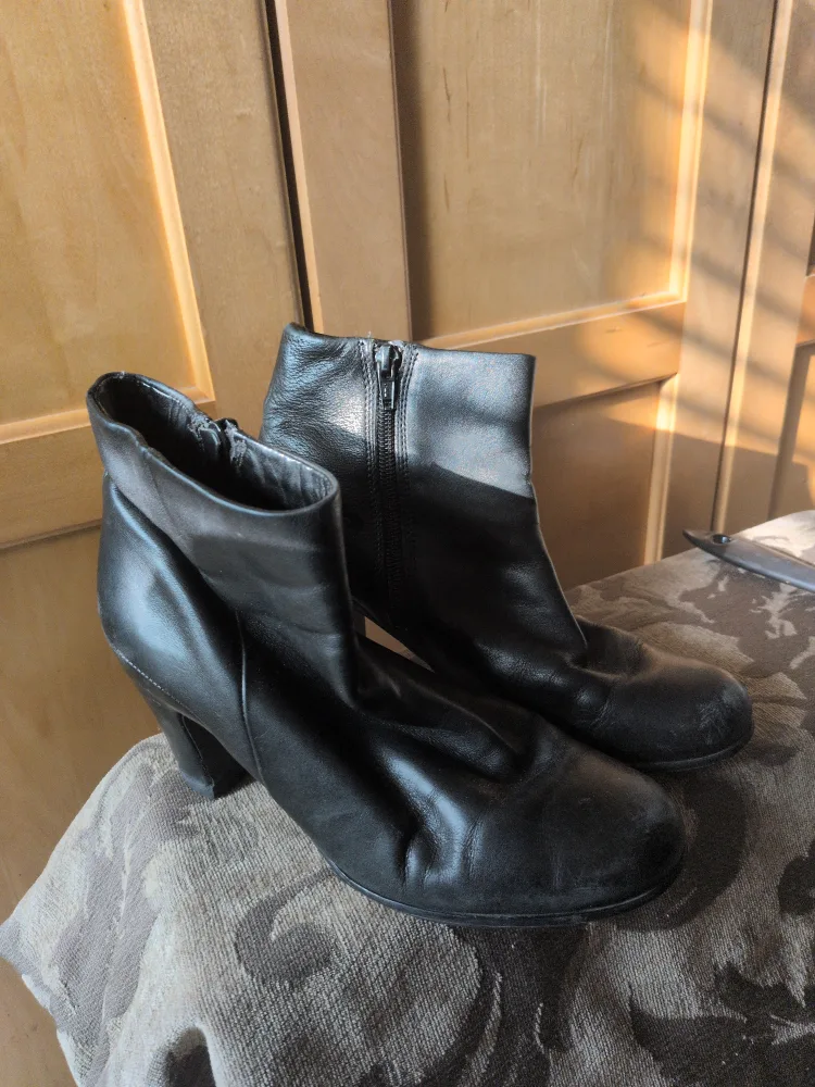 Black Leather Ankle Boots image indicator(2)