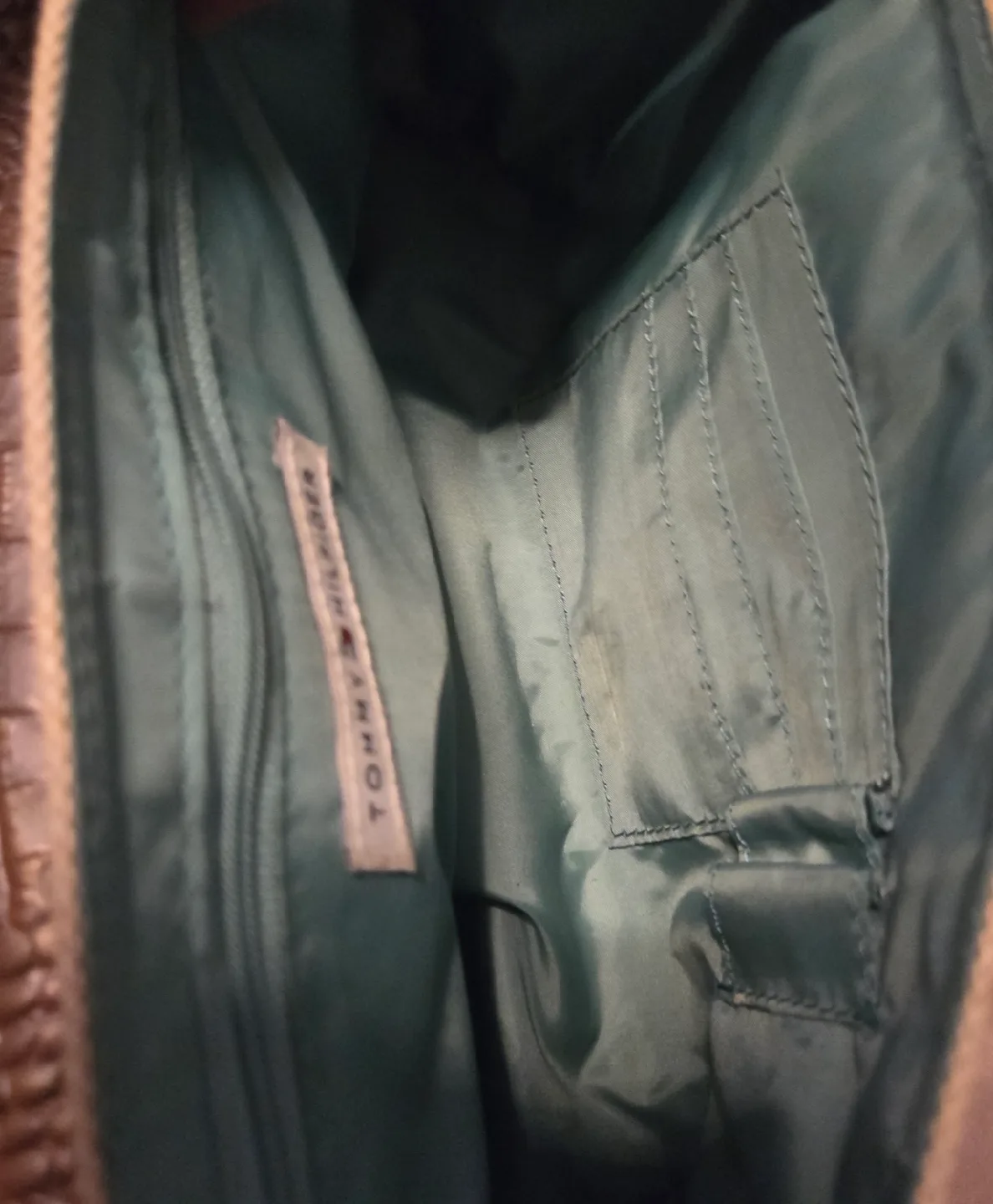 Tommy Hilfiger Brown Croc Embossed Bag image indicator(5)