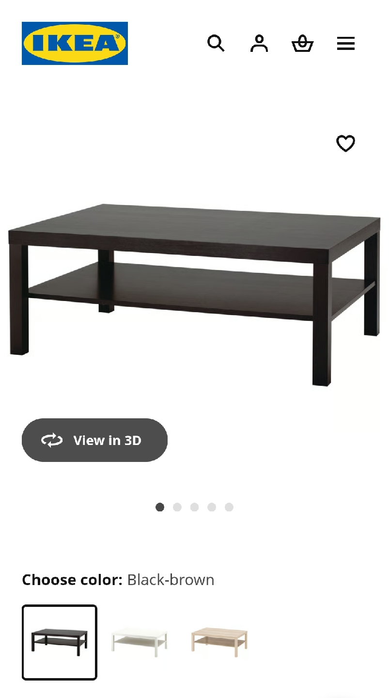 IKEA LACK Coffee Table - Black-Brown