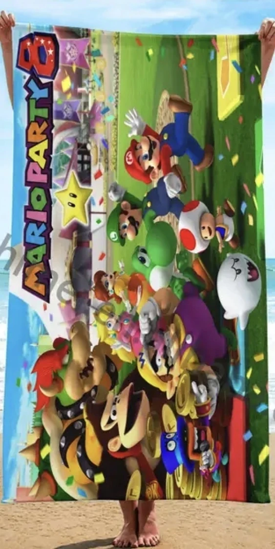 Super Mario Bros Beach Towel soft touch and lightweight - photo 5