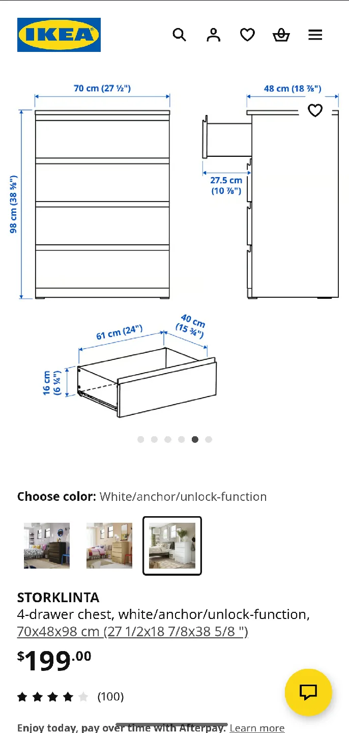 IKEA STORLINTA 4-Drawer Chest image indicator(2)