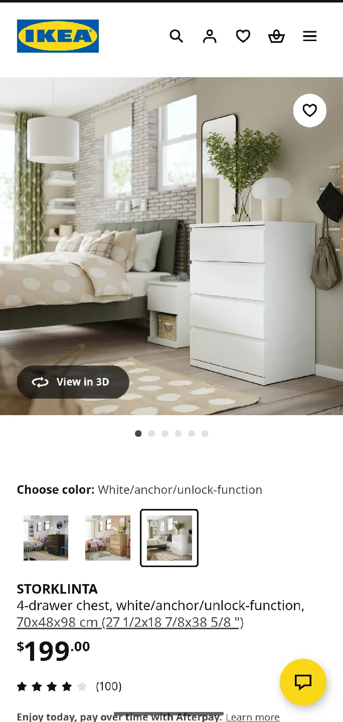 IKEA STORLINTA 4-Drawer Chest image indicator(3)