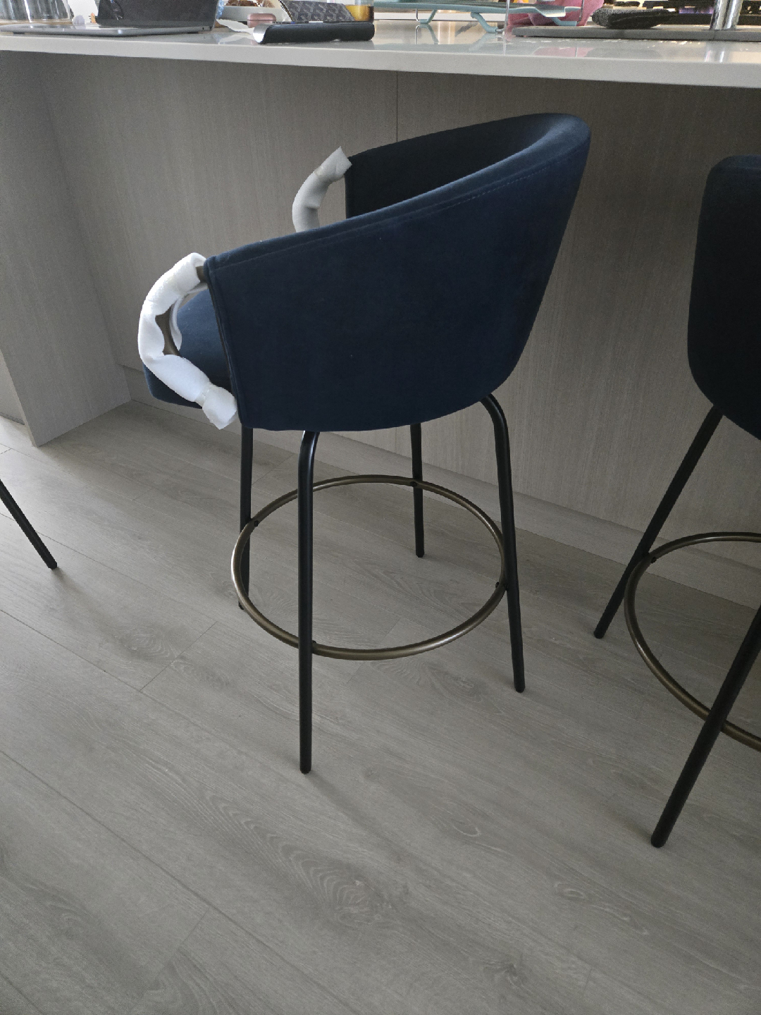 Navy Blue Bar Stools - Set of 4 - photo 3