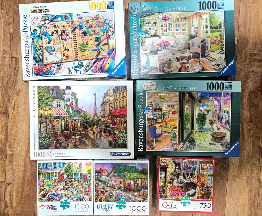 Assorted Jigsaw Puzzles: Ravensburger, Buffalo, Clementoni thumbnail