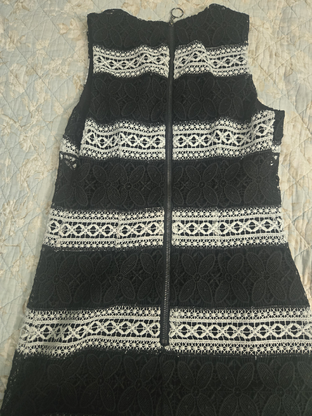 Topshop Black & White Lace Dress - Size US 4 - photo 3