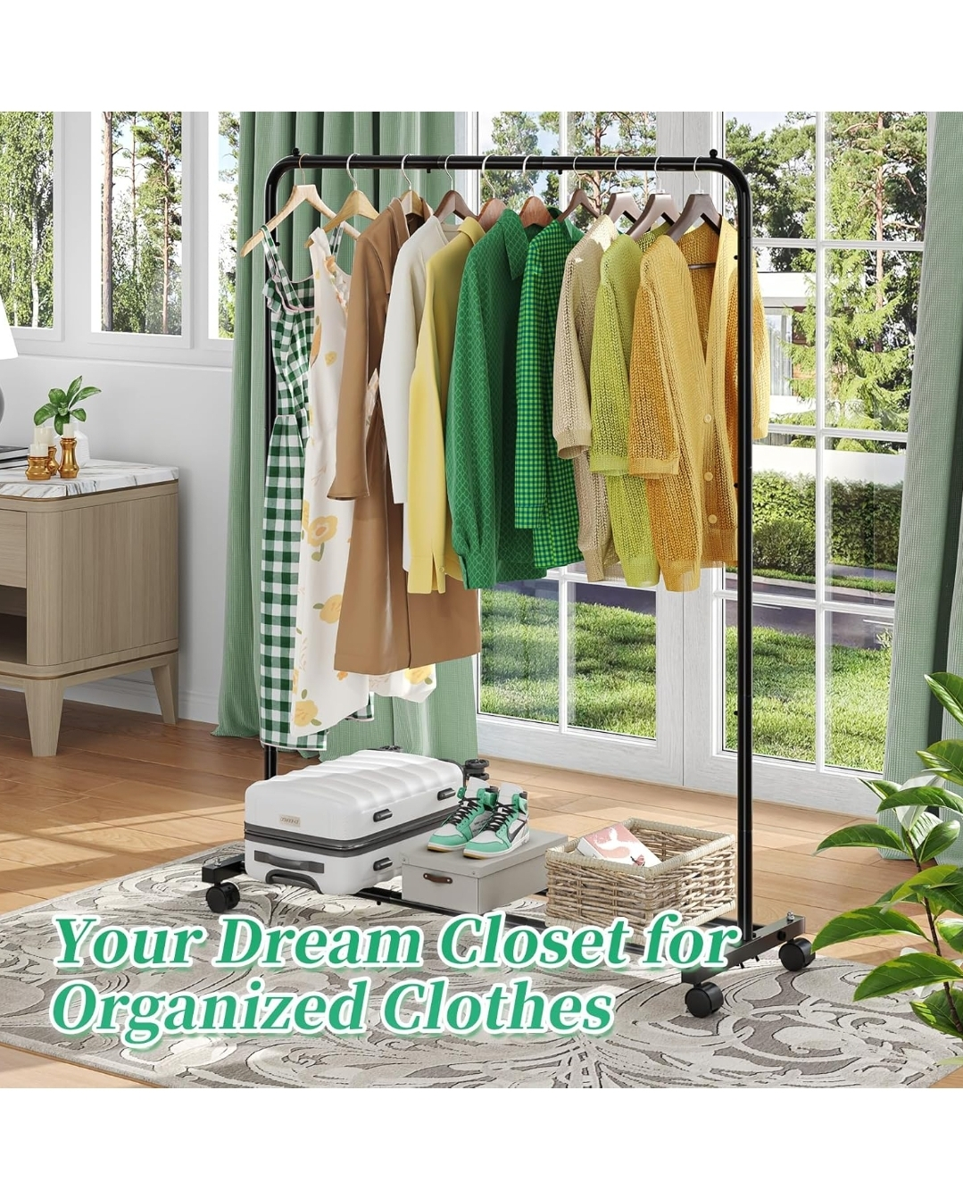 Rolling Clothes Rack - Heavy Duty - photo 2