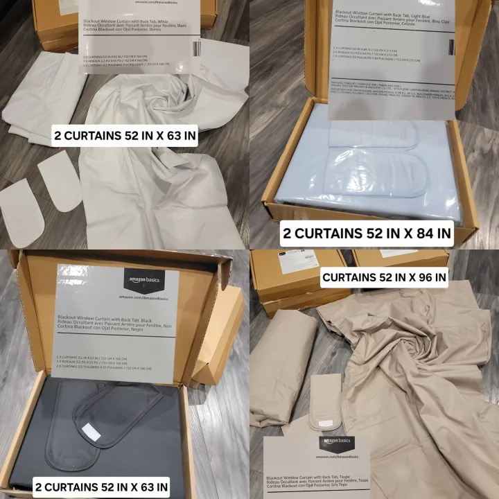 Amazon Basics Blackout Curtains - Various Sizes thumbnail
