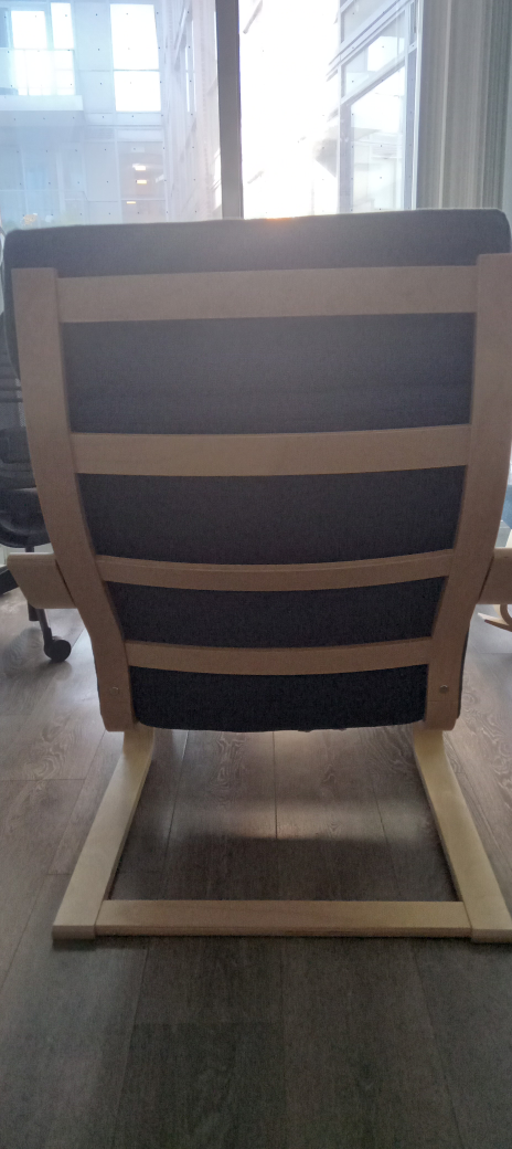 IKEA Poang Chair with Footstool - Blue - photo 2