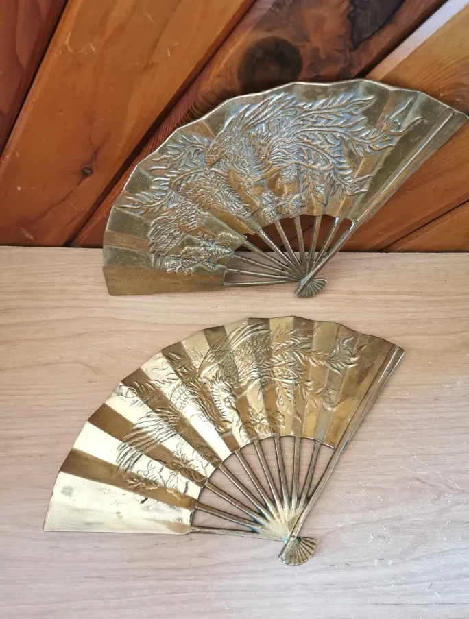 Vintage Solid Brass Phoenix Fans image indicator(7)