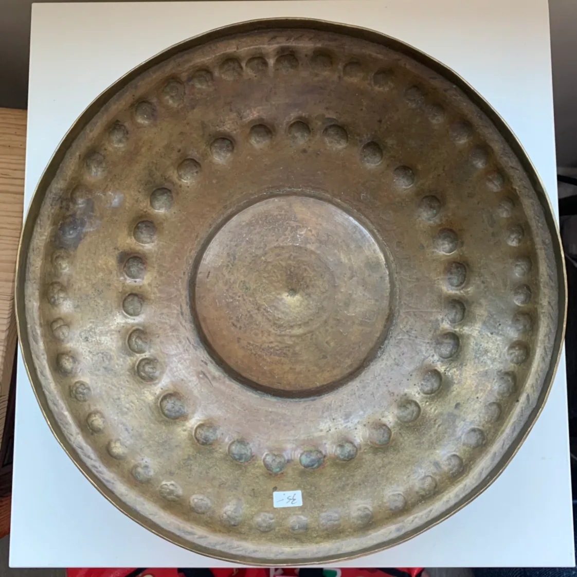 Beautiful antique brass bowl thumbnail