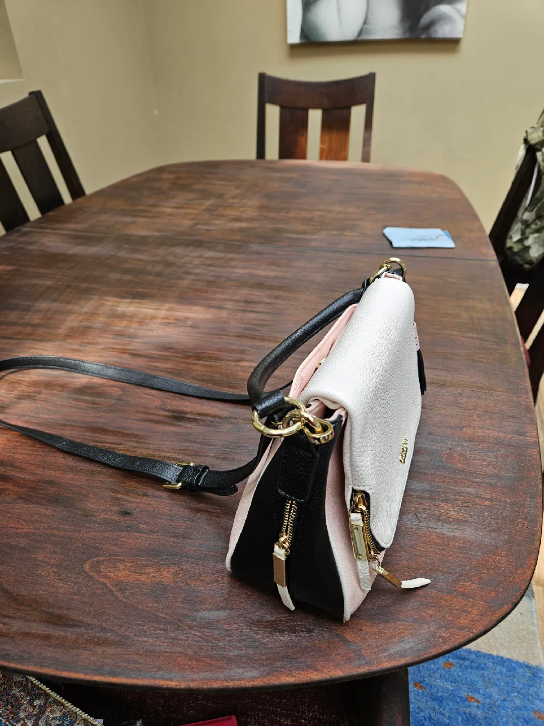 Guess Handbag - White, Pink & Black image indicator(2)