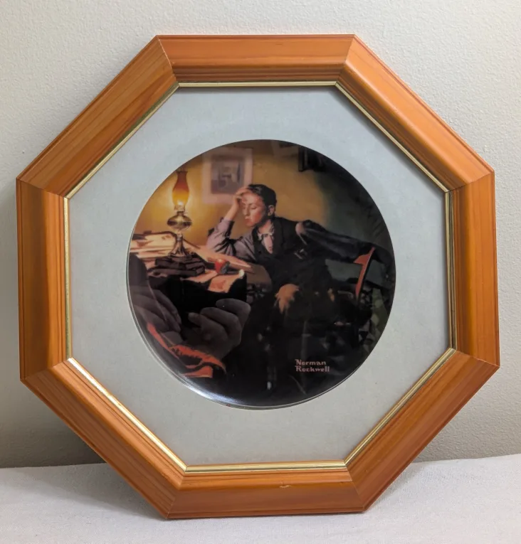 7 Norman Rockwell AMERICAN DREAM Framed Collector Plates image indicator(3)