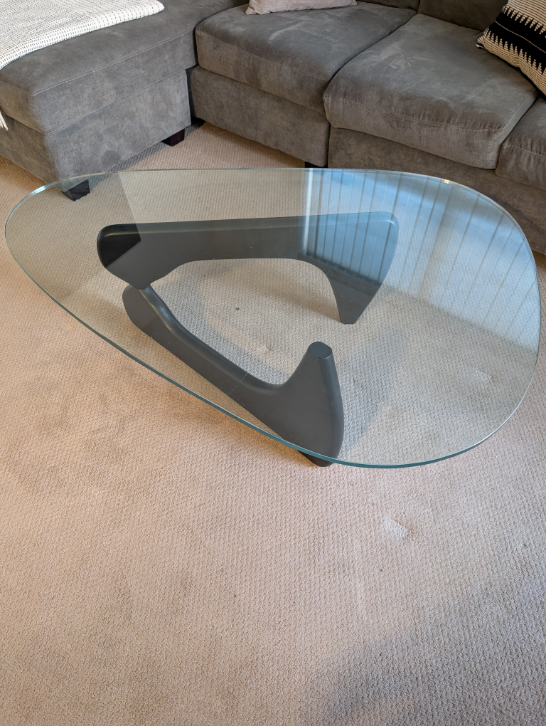 Glass Coffee Table with Modern Base - photo 3