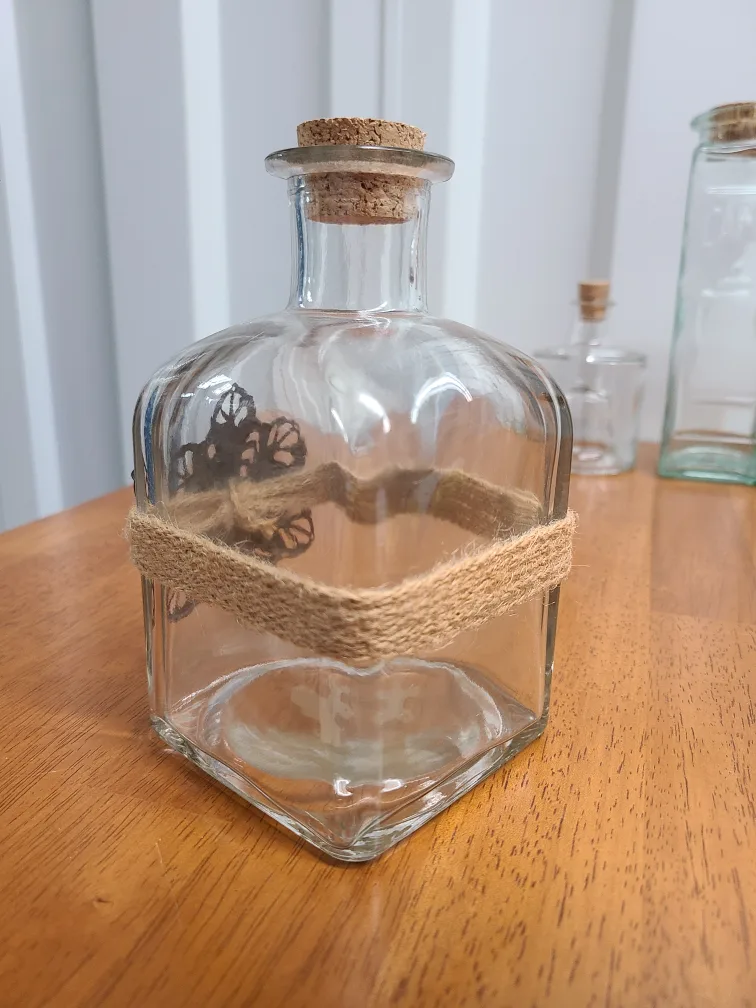 Decorative Glass Bottle with Cork Stopper image indicator(3)