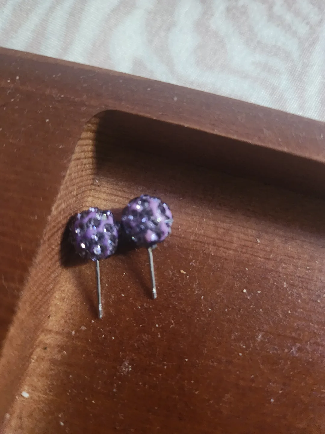 Purple Stud Earrings thumbnail