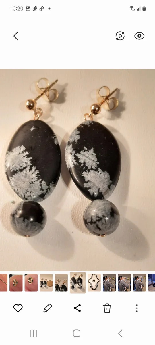 14K Gold Necklace and Earring Set image indicator(6)