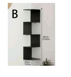 Black Corner Shelf - 4 Tier image indicator(4)