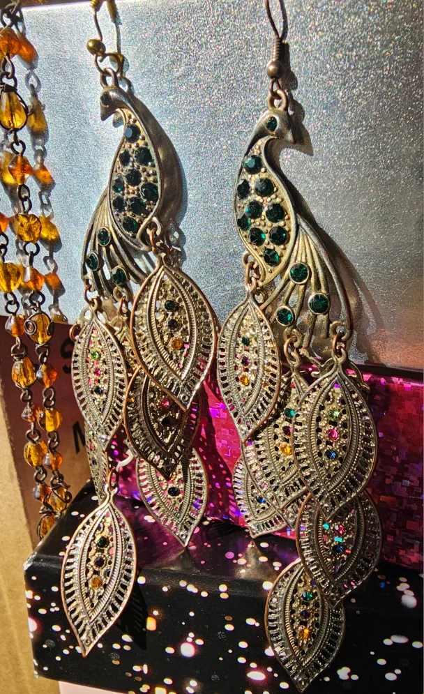 Peacock Dangle Earrings