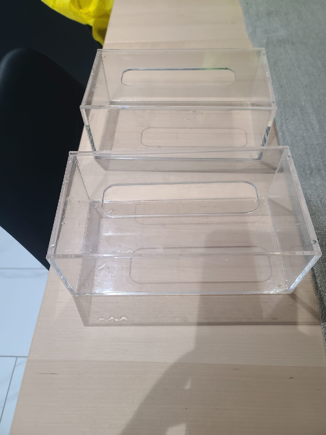 Two Clear Acrylic Tissue Box Covers - photo 5