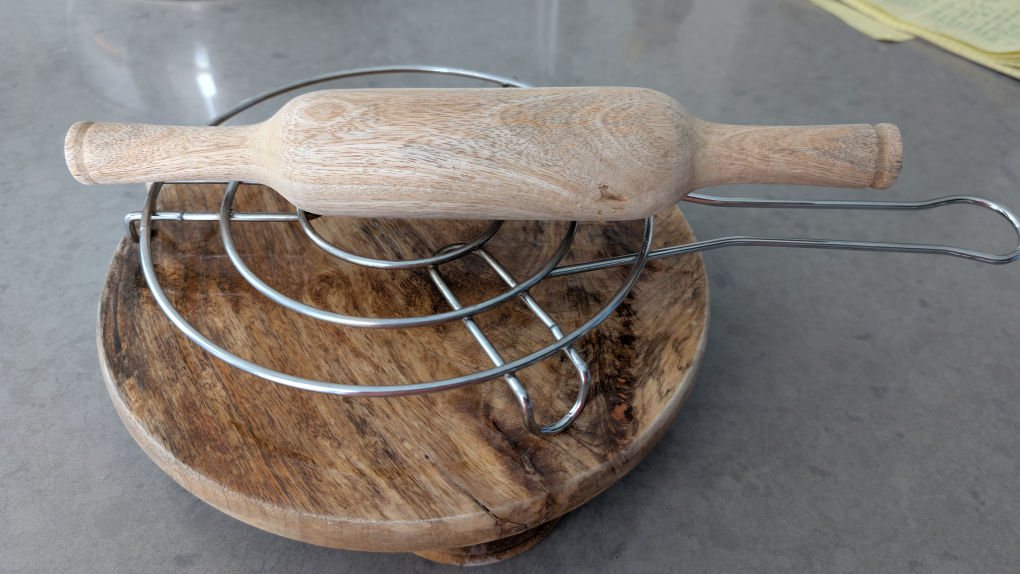 Wooden Rolling Pin & Trivet Set - photo 2