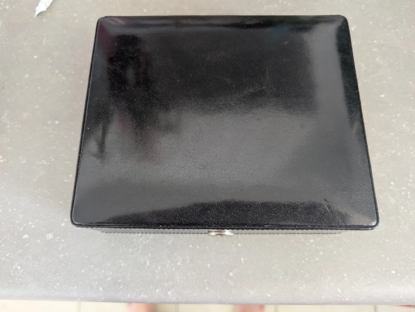Black Leather Jewellery Box with Keys thumbnail
