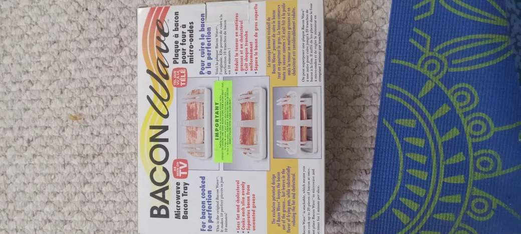 Bacon Wave Microwave Bacon Tray - New in Box image indicator(2)