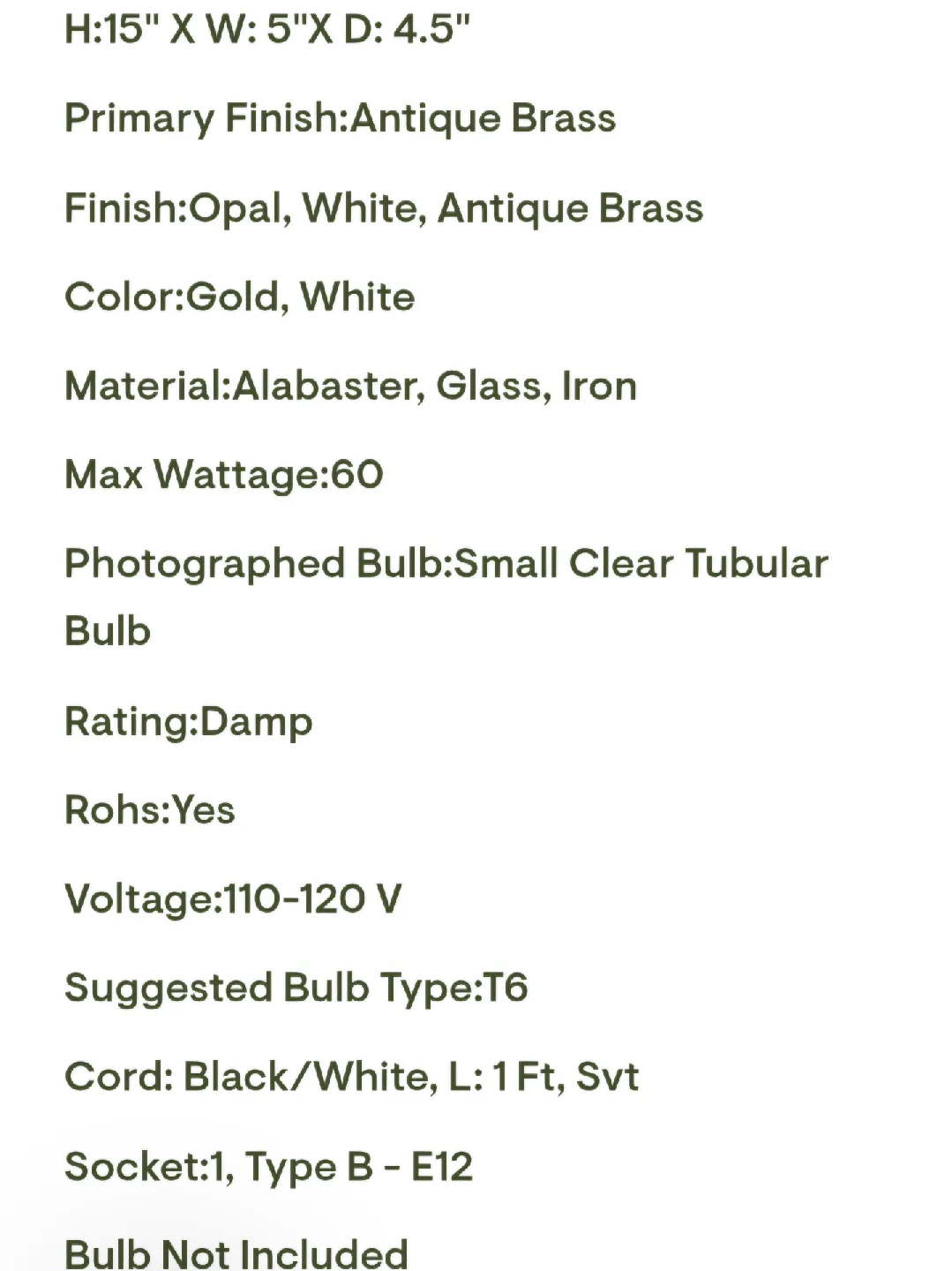 Norwalk Wall Sconce - Brass & White -Brand New in Box image indicator(6)