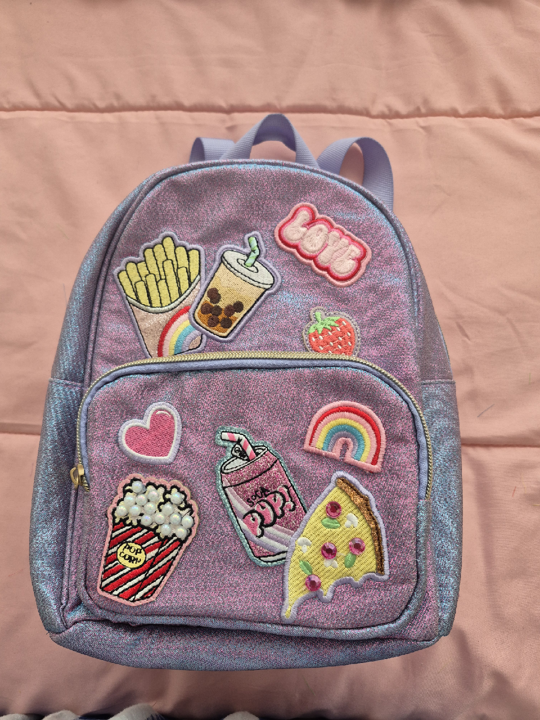 Cute Mini Backpack with Food Patches