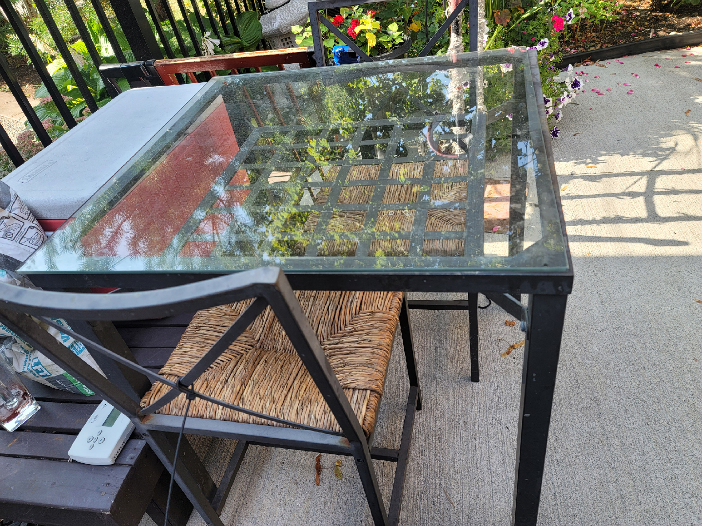 patio table and chairs