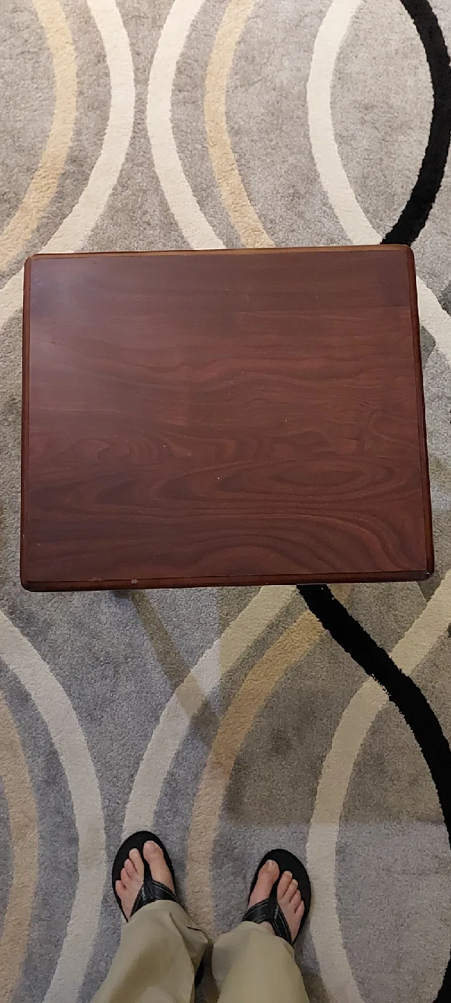 Small Brown Wooden Side Table thumbnail